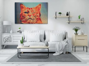 Gario Diamantové maľovanie Vektorová mačka Rozmery: 80 x 60 cm, Rámovanie: S vnútorným rámom, Diamanty: Okrúhle