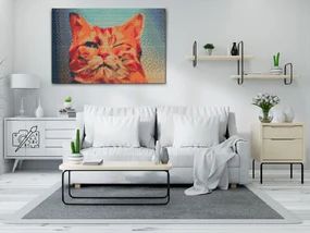 Gario Diamantové maľovanie Vektorová mačka Rozmery: 120 x 80 cm, Rámovanie: S vnútorným rámom, Diamanty: Okrúhle