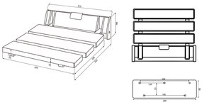 AQUALINE AE236 sklopné sedátko do sprchového kúta 32 x 32,5 cm, bambus
