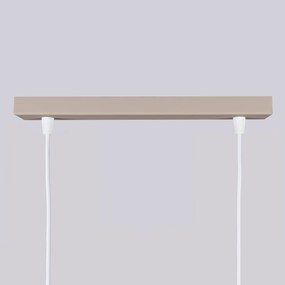 Závesné svietidlo Karbon, 2x tmavobéžové hliníkové tienidlo