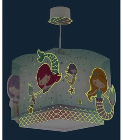 Dalber 63442 - Detský luster MERMAIDS 1xE27/60W/230V