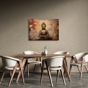 Sklenený obraz - Budha, maľba (70x50 cm)