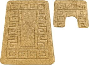 DY Kúpeľňová sada koberčekov s výrezom Montana Ethnic - žltá
