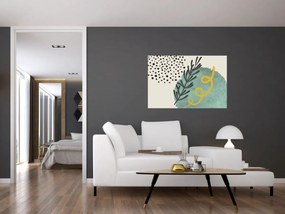 Obraz - Abstraktné listy N⁰1 (90x60 cm)