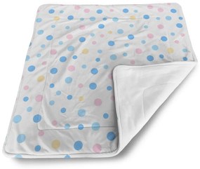 Sablio Deka pre bábätko Farebné bodky na biele - 90x120 cm