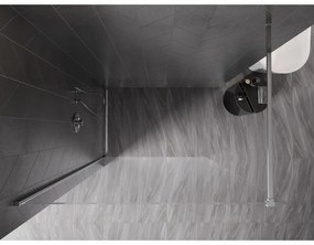 Mexen, Mexen Kioto-X sprchová stena 120 x 200 cm, priehľadná 10 mm, chróm - 800-120-101-01-00-X