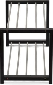 Noela Oceľový botník čierny NEX 80 2 poschodia