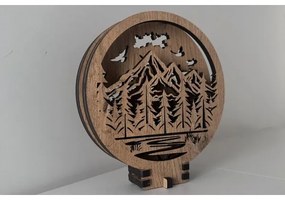 Li-Go 23583/DUB2 - stmievateľná LED stolová dekorácia LED/12W/230V 20x22 cm dub