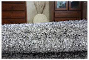 Luxusný kusový koberec Shaggy Ben sivý 80x150cm