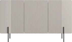 Komoda Malmi 150 cm trojdverová - kašmír / čierne nohy