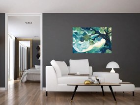 Obraz – Zelená koruna stromu života (90x60 cm)