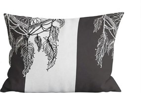 Obliečka na vankúš z mikrovlákna TIRSO 70x90 cm, sivo-biely