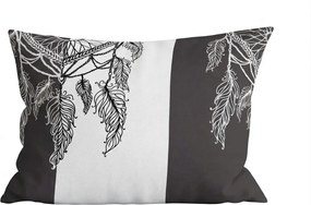 Obliečka na vankúš z mikrovlákna TIRSO 70x90 cm, sivo-biely
