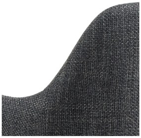 Antracitové čalúnené jedálenské kreslá v súprave 2 ks Ilsa – Actona