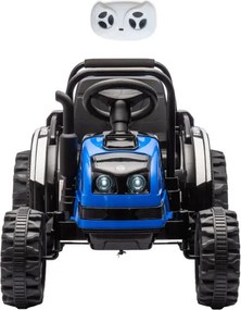 Elektrický traktor s prívesom Farmer modrý