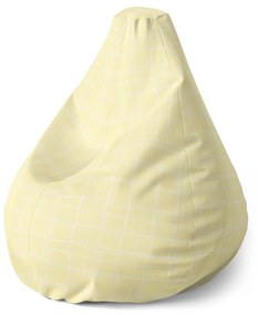 Sablio Sedací vak Pear Žlté pletivo - 70 x 95 x 15 cm