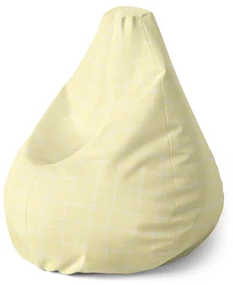 Sablio Sedací vak Pear Žlté pletivo - 70 x 95 x 15 cm