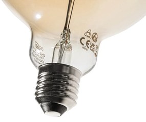Sada 5 stmievateľných LED žiaroviek E27 so špirálovým vláknom zlatá G125 4W 270 lm 2700K