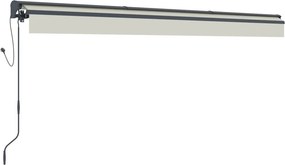 Elektrická markíza s LED osvetlením BestBerg BBSU-EL495BG / 495 x 300 cm / béžová