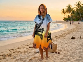 Plážové pončo PALM BEACH farebné 80x145 cm