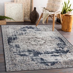 ANDRE 1090 umývací koberec Ornament, protišmykový - béžová Veľkosť: 80x150 cm