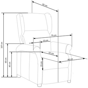 Polohovacie kreslo RELAXA žlté