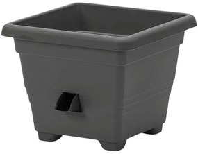 Plastia Kvetináč samozavlažovací Bergamot - 25x25 cm antracit, 25 x 25 cm