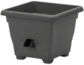 Plastia Kvetináč samozavlažovací Bergamot - 25x25 cm antracit, 25 x 25 cm