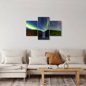 Obraz - Polárna žiara na Islande (90x60 cm)