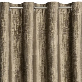 Dekorstudio Zamatový záves s elegantnou potlačou ZKPK-03 v čokoládovej farbe