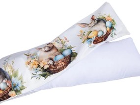 Vankúš proti prievanu ZAJAČIKOVIA V KOŠÍČKU 20 x 90 cm