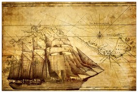 Obraz - Stará mapa (90x60 cm)