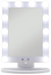 Bezdoteku Kozmetické zrkadlo Holywood s LED žiarovkami bielej