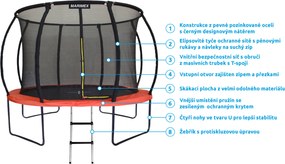 Marimex | Trampolína Marimex Premium 244 cm + vnútorná ochranná sieť + rebrík ZDARMA | 19000103
