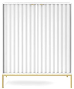Komoda Nova 104 cm biela/zlatá