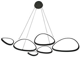 LED luster na lanku PETRA LED/58W/230V 4000K čierny