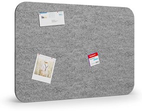 Akustický panel na stenu 120 x 80 cm, okrúhle rohy, sivá