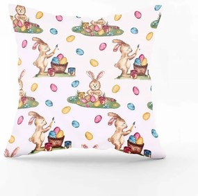 Obliečka na vankúš veľkonočná zajac Veľkost obliečok: 40 x 40 cm, Zapínanie: Gombíky
