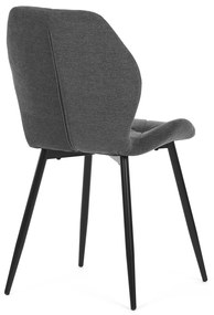 Autronic - Židle jídelní, šedá látka, černé kovové nohy - CT-285 GREY2 AKCE