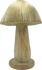 Béžovo-zlatá dekorácia huba Mushroom - Ø 13*20 cm