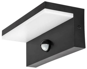 Rabalux 77115 vonkajšie nástenné LED svietidlo Zaragoza, so senzorom, 9W, IP54, čierna