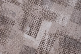 Associated Weavers, AKCIA: 400x100 cm Protišmykový behúň na mieru Tribe 37 Khaki - obšitý zo všetkých strán, hnedá, chodba / predsieň