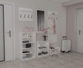 Policový regál Hook 6 polic Alaska bílá