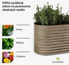 Blumfeldt High Grow vyvýšený záhon, 913 L, Ergonomický, Odolný voči poveternostným vplyvom, Oválny