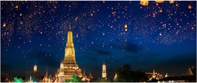 Obraz - Lampióny šťastia, Bangkok (120x50 cm)