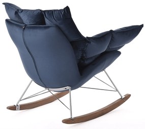 DUKA HOJDACIE KRESLO LIESLIE NAVY BLUE 90X102X85 CM MODRÁ, STRIEBORNÁ 30517