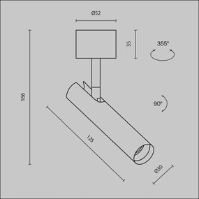 Moderné svietidlo MAYTONI FOCUS T C141CL-L125-6W3K-W