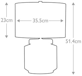 Elstead LUGA-TL-NATURAL - Stolná lampa LUGA 1xE27/60W/230V