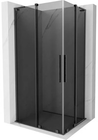 Mexen Velar L Duo, sprchový kút s posuvnými dverami 100 x 90 cm, 8mm šedé sklo, brúsený grafit, 871-100-090-02-43-66