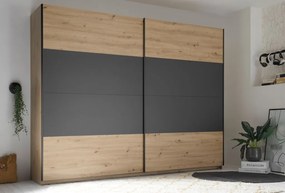 Šatníková skriňa Cordoba 270 cm, dub artisan/grafit